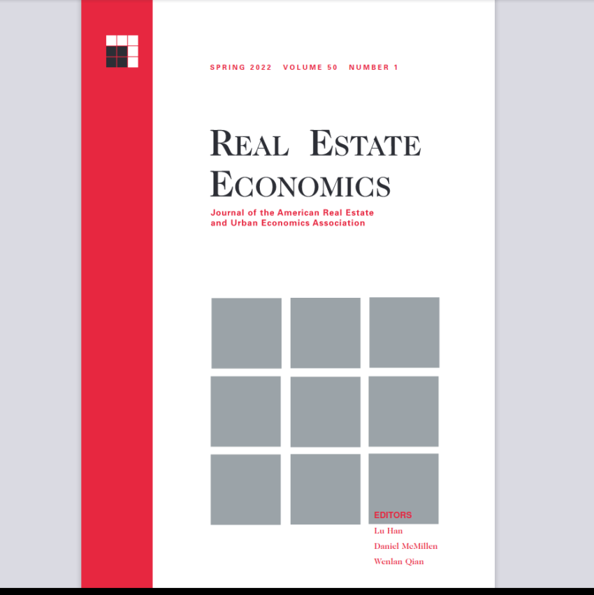 Real Estate Economics journal cover